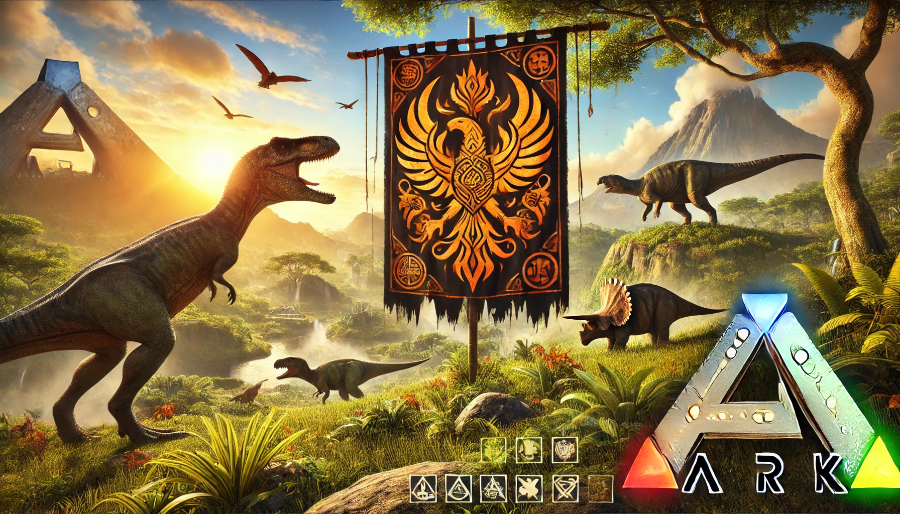 ark: survival evolved (2017) game icons banners